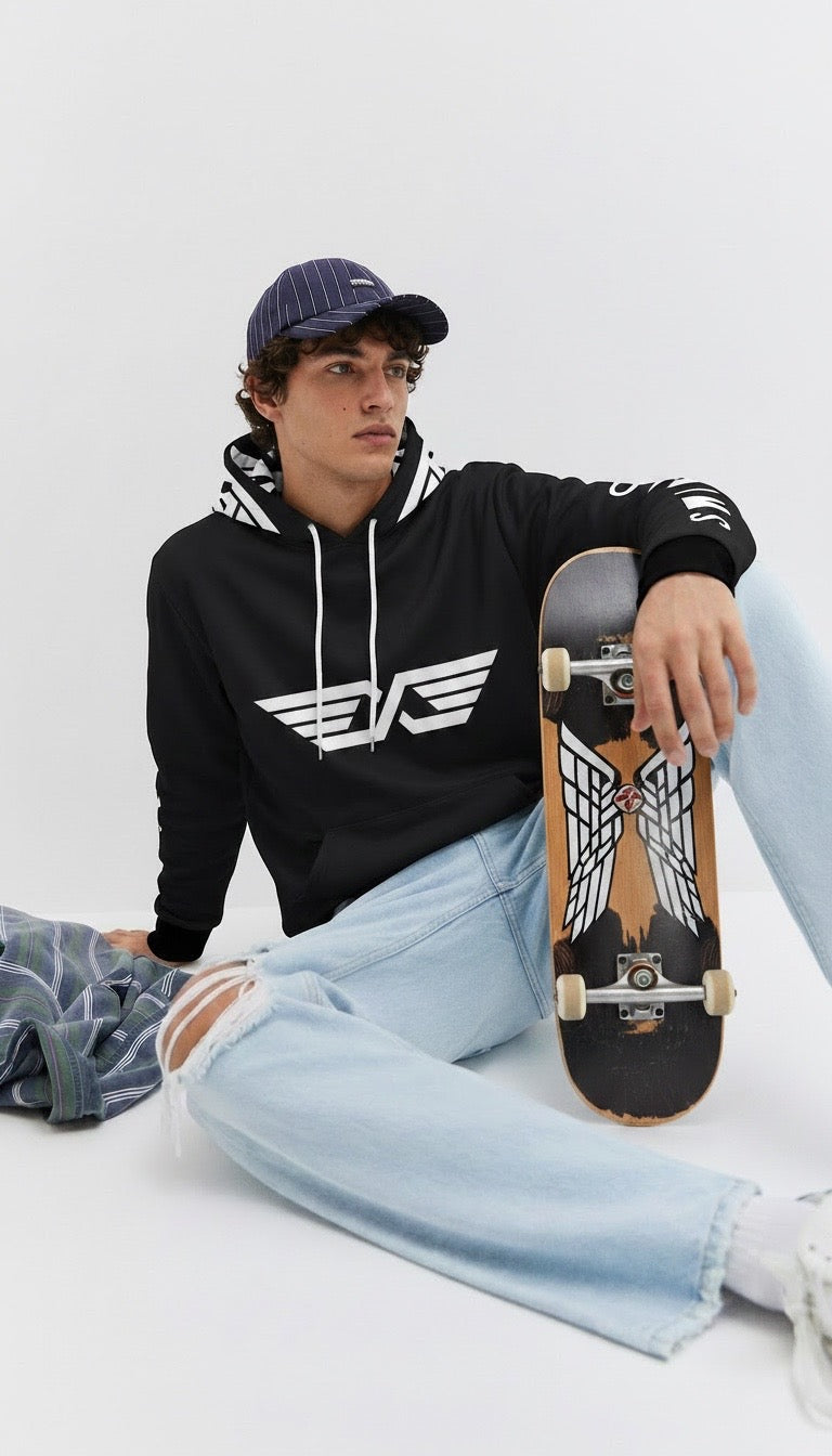 Men's Black Hoodie/Sweatshirt