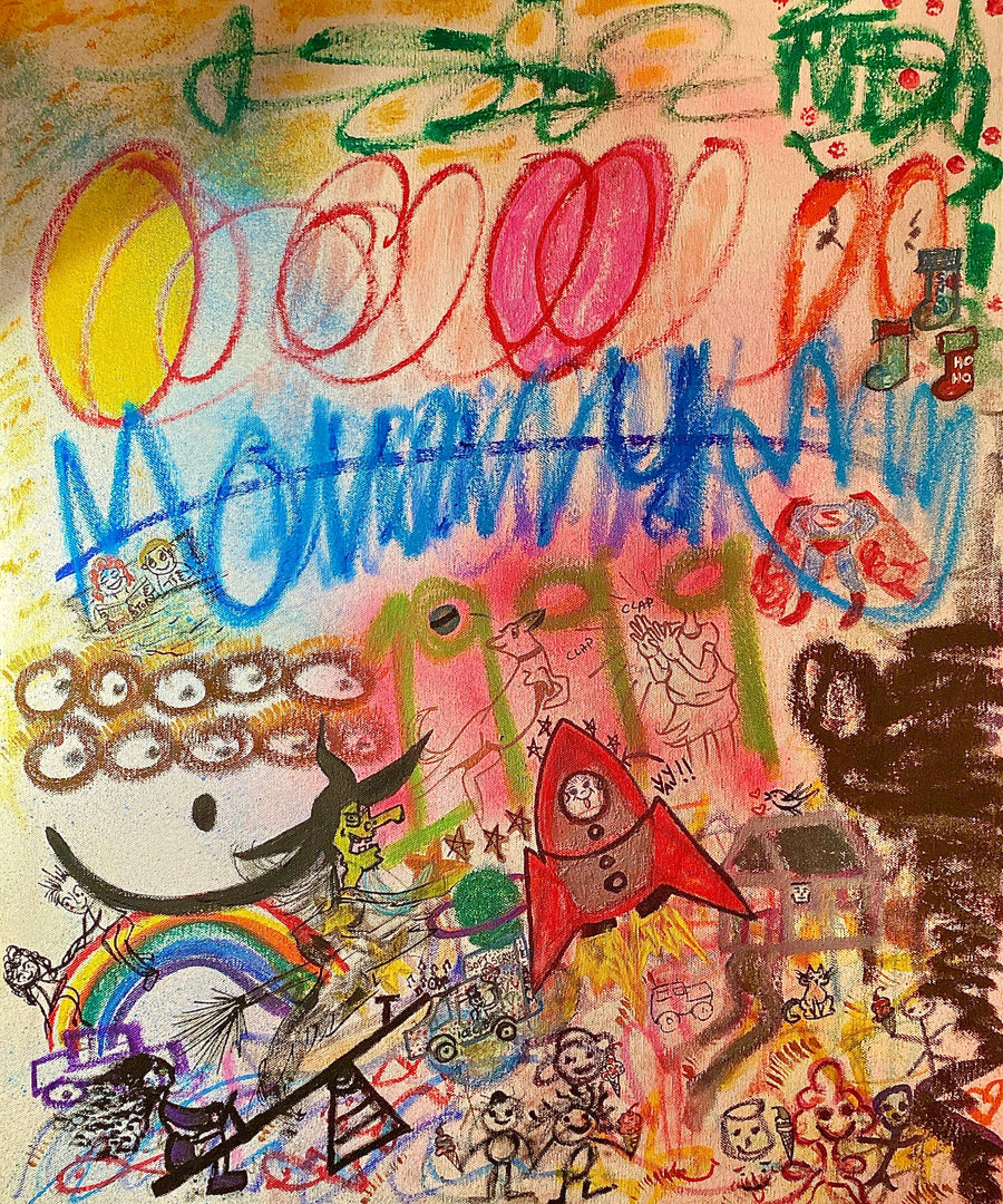 Happy — original mixed-media painting by MoniKa Starling