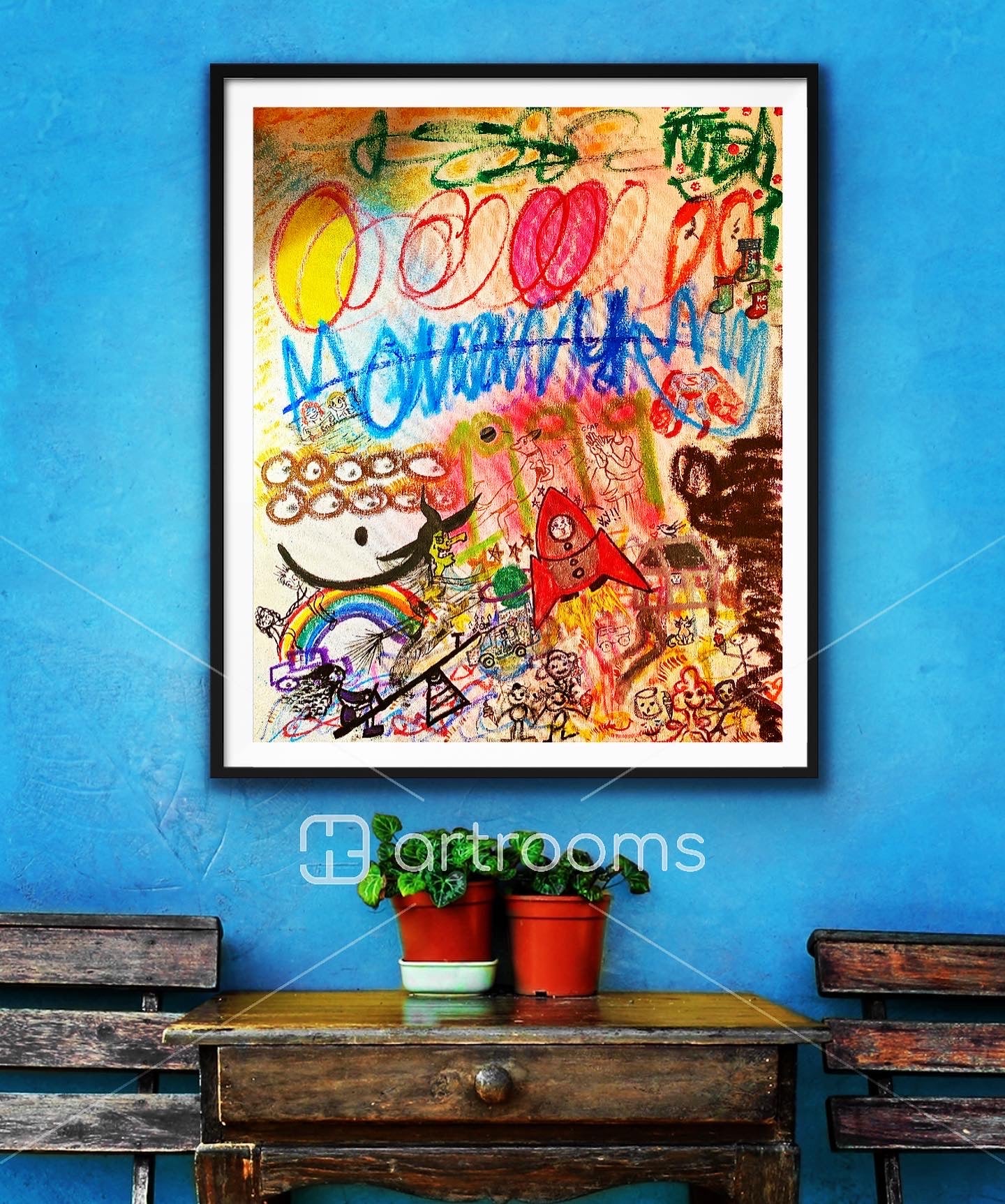 "Happy" — Original Mixed-Media Painting