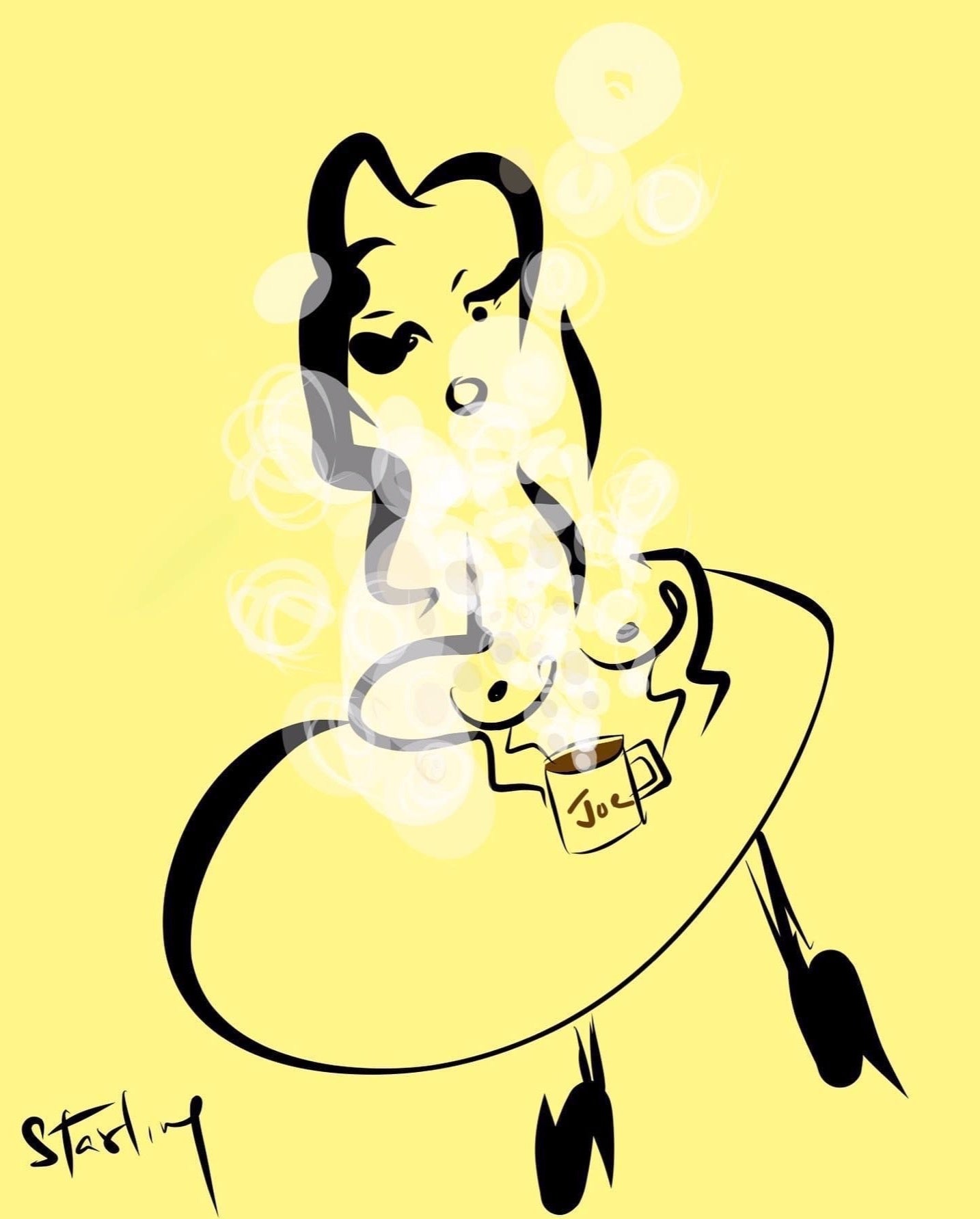 'Morning Coffee’ Original Digital Painting