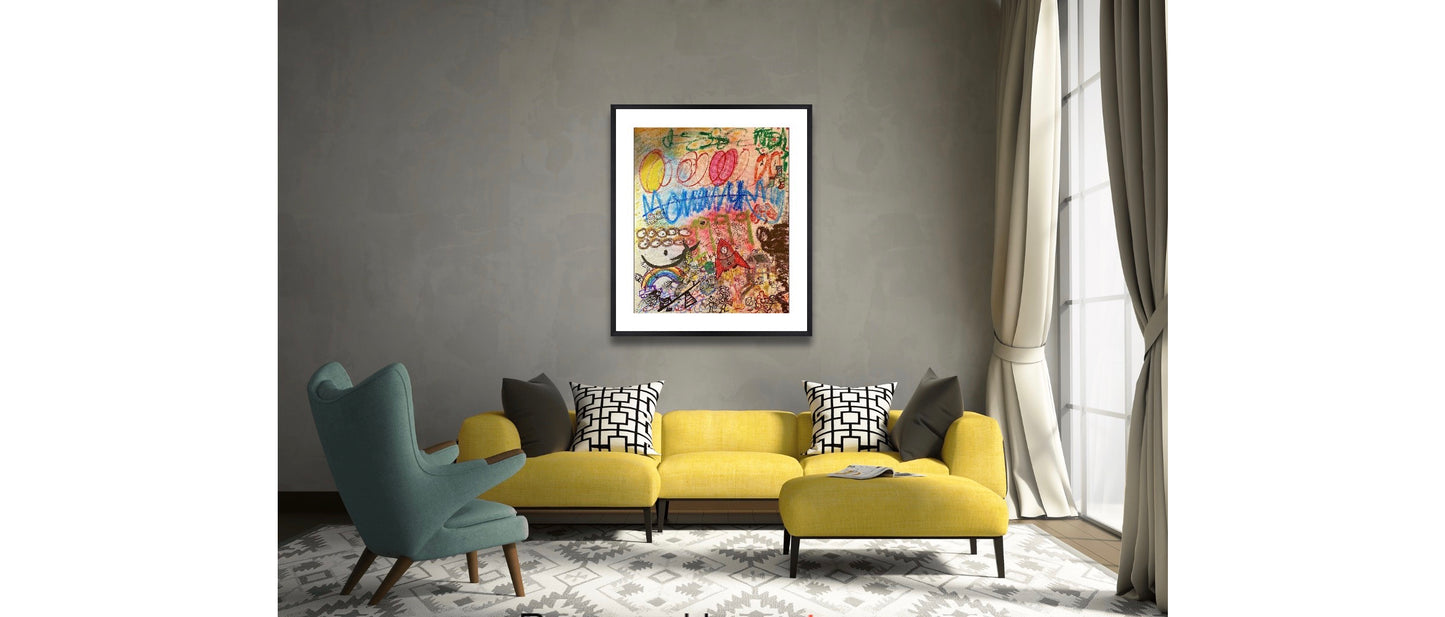 "Happy" — Original Mixed-Media Painting
